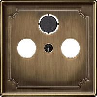 Лицевая панель Schneider Electric Merten Antique для 3-м. розетки TV+R+SAT античная латунь картинка